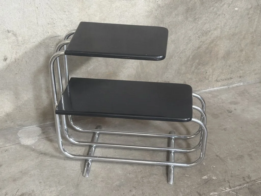 126 Lloyd Art Deco chrome & black lacquered tiered.jpg
