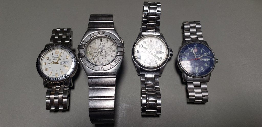 436 Group of watches Wenger Swiss Military, Omega.jpg