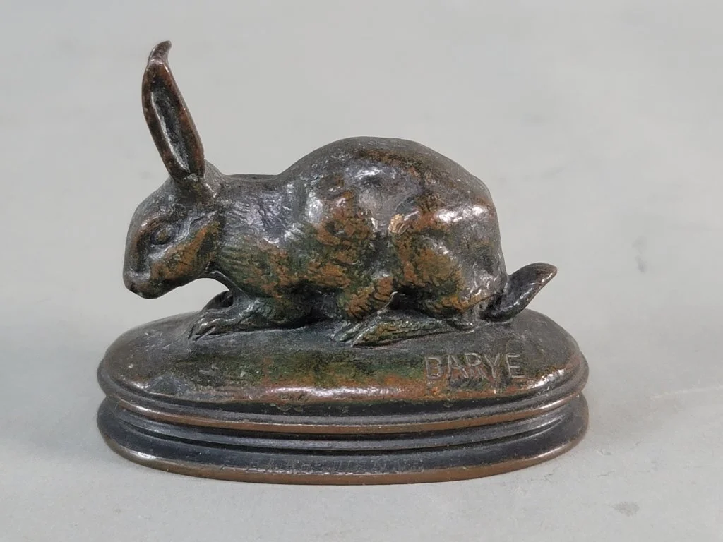 017 - Lot 110 - Antique Antoine-Louis Barye bronze rabbit.jpg