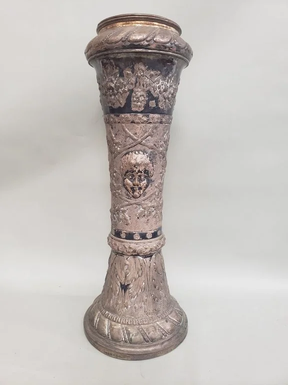 187 - Lot 115 - Vintage silver plate repoussé umbrella stand.jpg