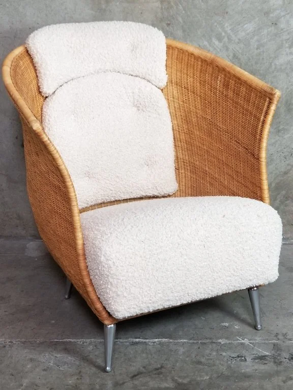 035 - Lot 43 - Ligne Roset rattan lounge chair.jpg