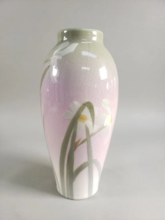 004 - Lot 21 - 1903 Rookwood floral pottery vase by Sara Sax.jpg