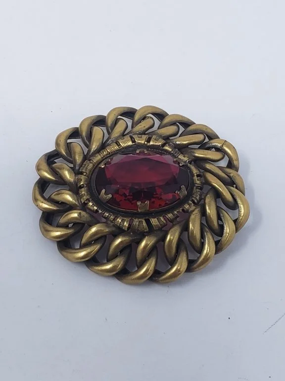 188 - 314 Signed Joseff red ruby rhinestone and gold-tone.jpg