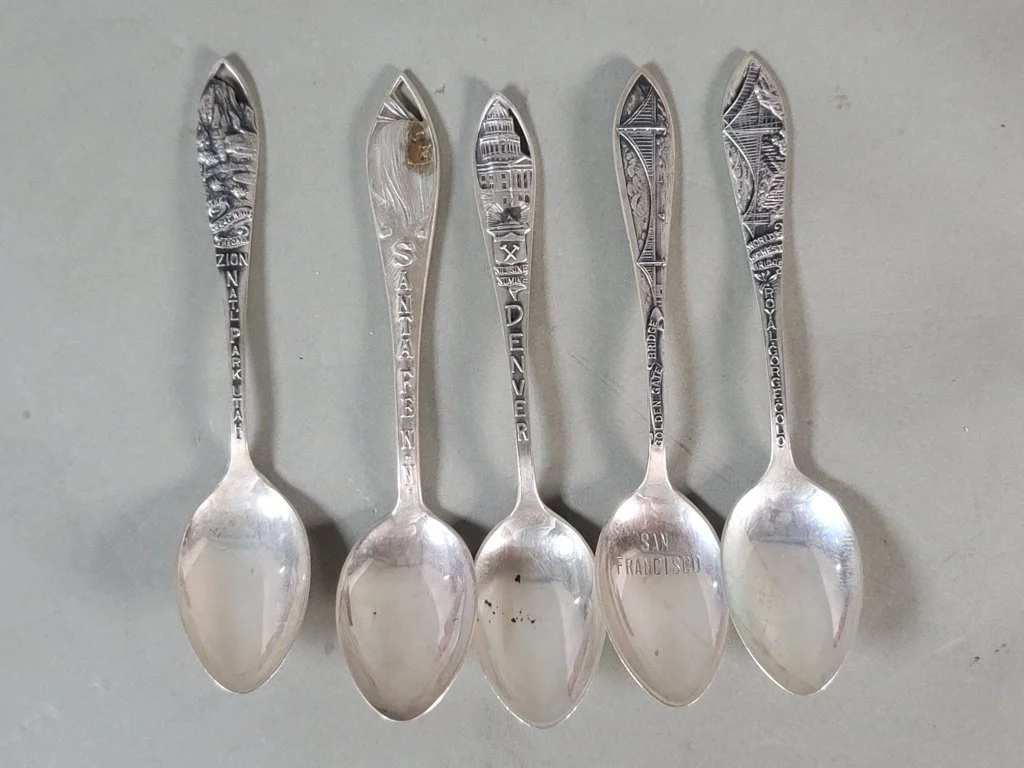 186 - Lot 124 - Five sterling silver souvenir spoons.jpg