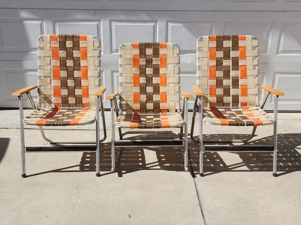 062 - Lot 325h - Vintage aluminum woven webbing outdoor chairs.jpg