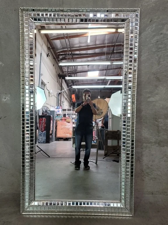 067 - Lot 437 - Large Modern beveled mirror.jpg