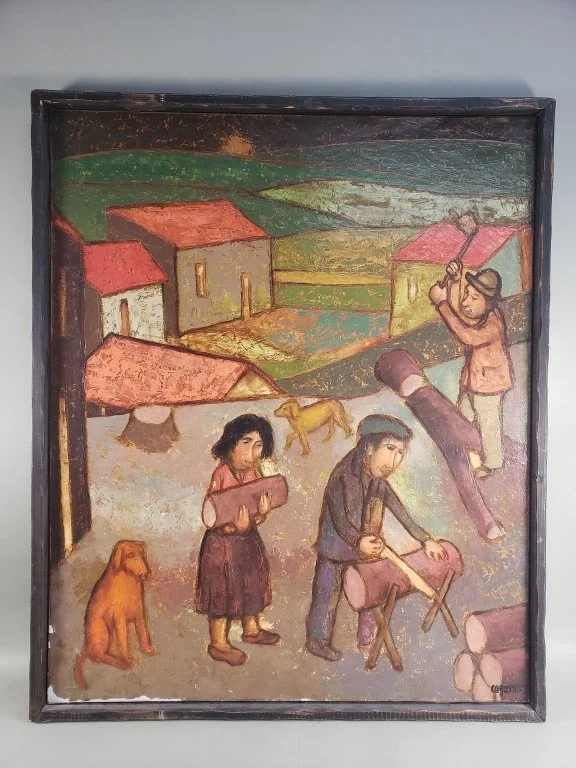 058 - Lot 339 - Signed Cazassus vintage oil on canvas.jpg