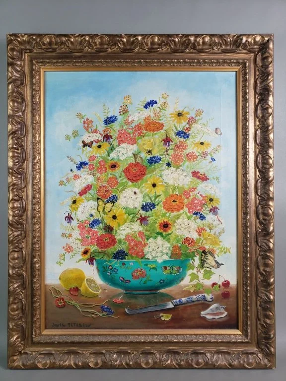 001 - Lot 144 - Vintage signed Jane Peterson (1876-1956) oil on.jpg