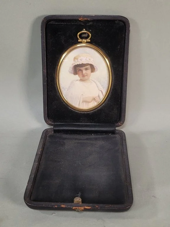 176 - Lot 107 - Antique signed Rowell (1923) oil painting on.jpg