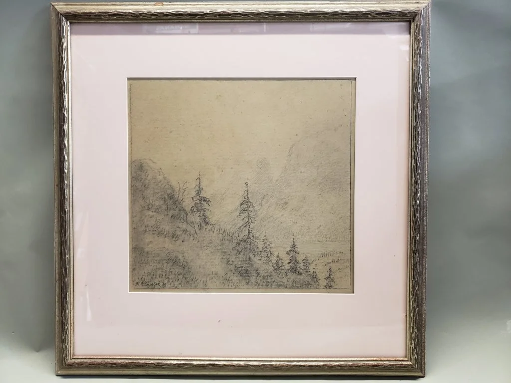 115 - Lot 145 - Signed William Henry Singer Jr. mixed media drawing.jpg