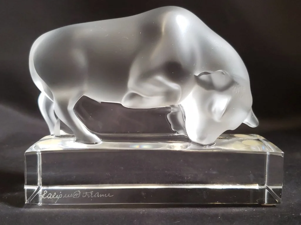 035 - Lot 109 - Lalique crystal bull paperweight.jpg