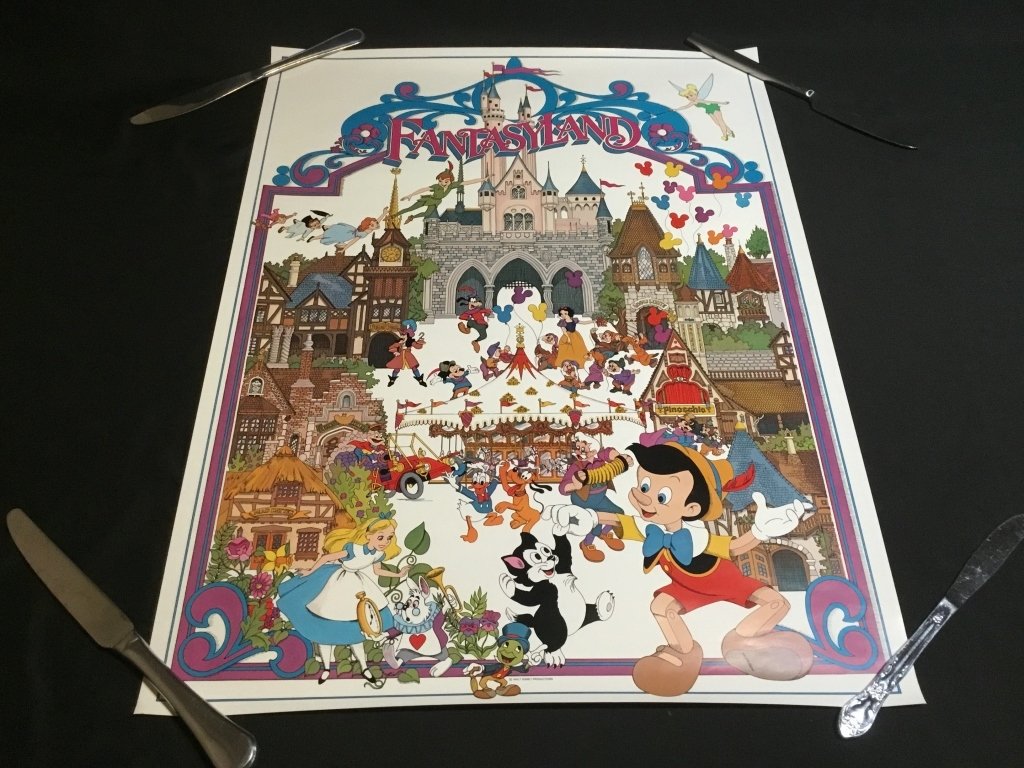 339h Vintage Disneyland Fantasyland lithograph poster.jpg