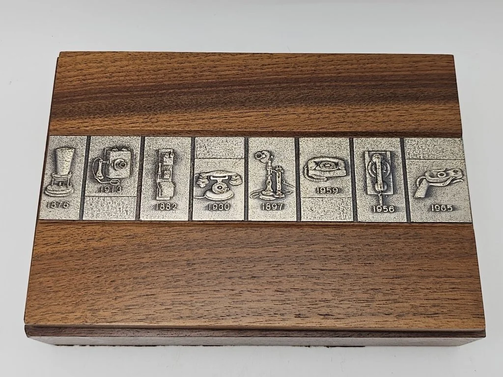 102 - Lot 540h - Vintage Mid-century Modern wood and pewter.jpg