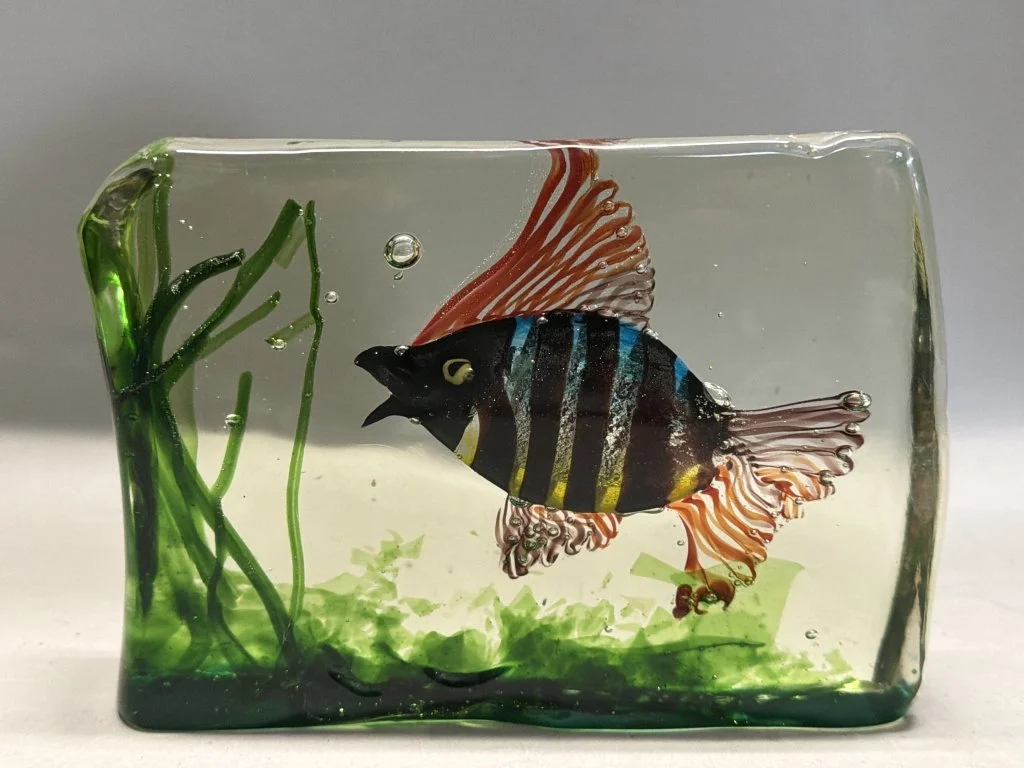 157 - Lot 194 - Art glass aquarium style paperweight.jpg