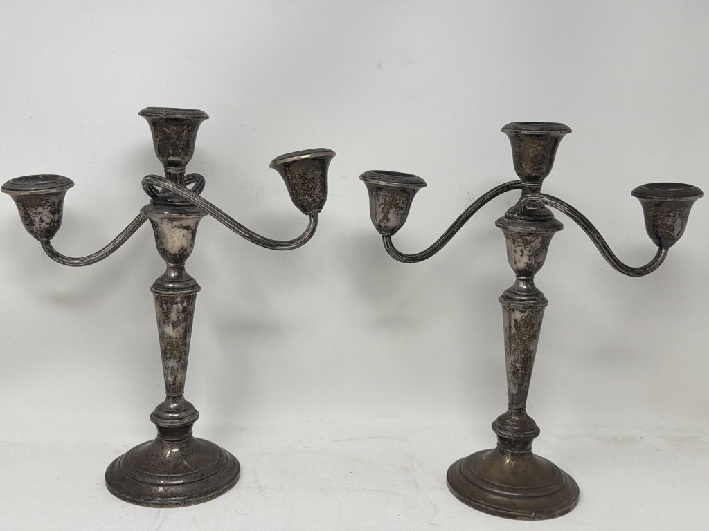 019 - Lot 252 - Pair of vintage Gorham sterling silver weighted.jpg
