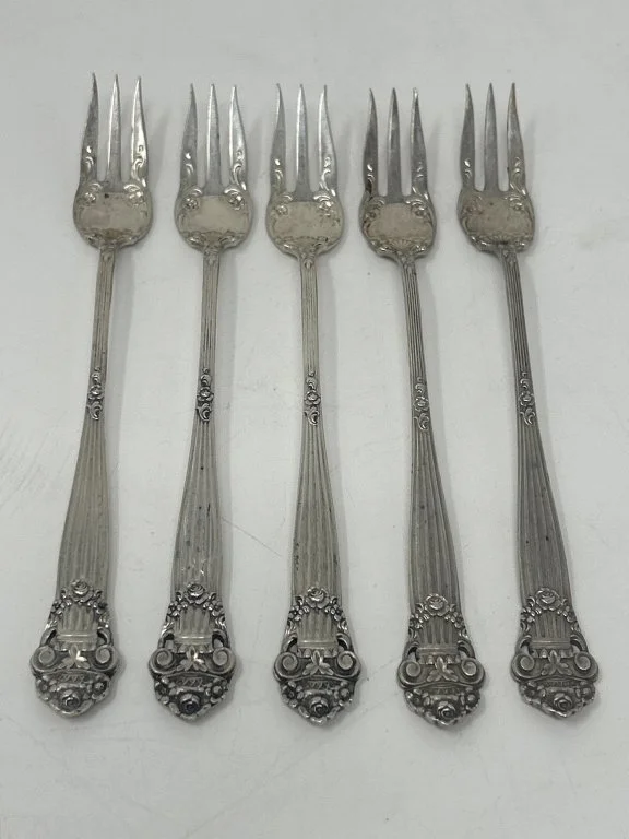 135 - Lot 220 - Five sterling silver forks.jpg