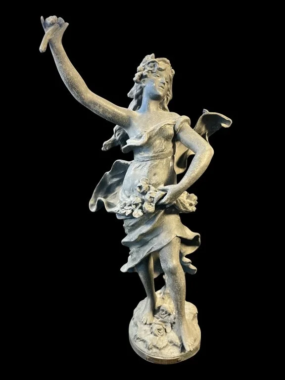 056 - Lot 320h - Antique cast metal Chanson Du Printemps statue by.jpg