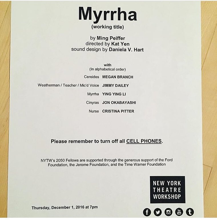 New York Theatre Workshop: MYRRHA