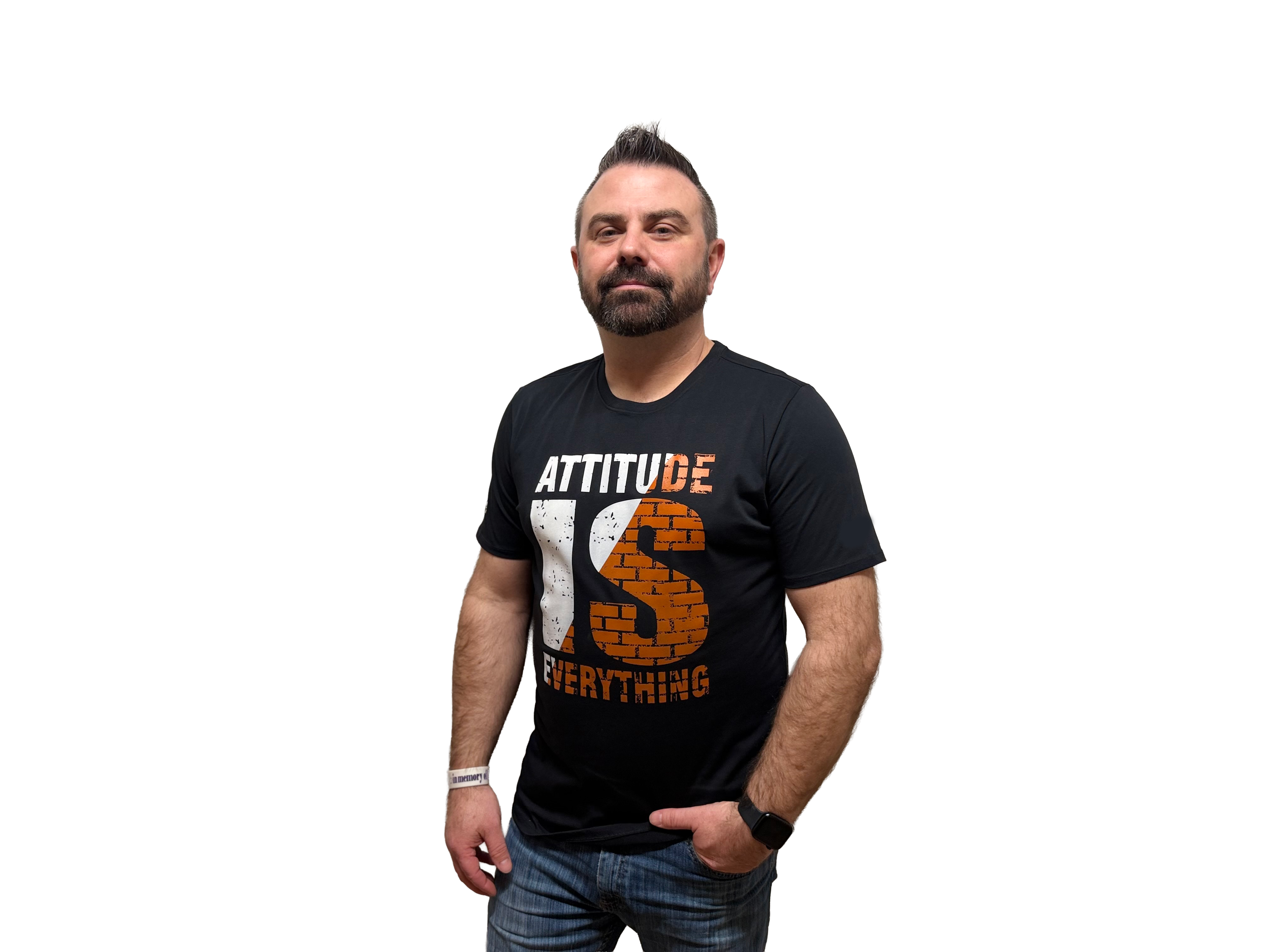 Attitude is everything - T-shirt - Heather black transparent.png