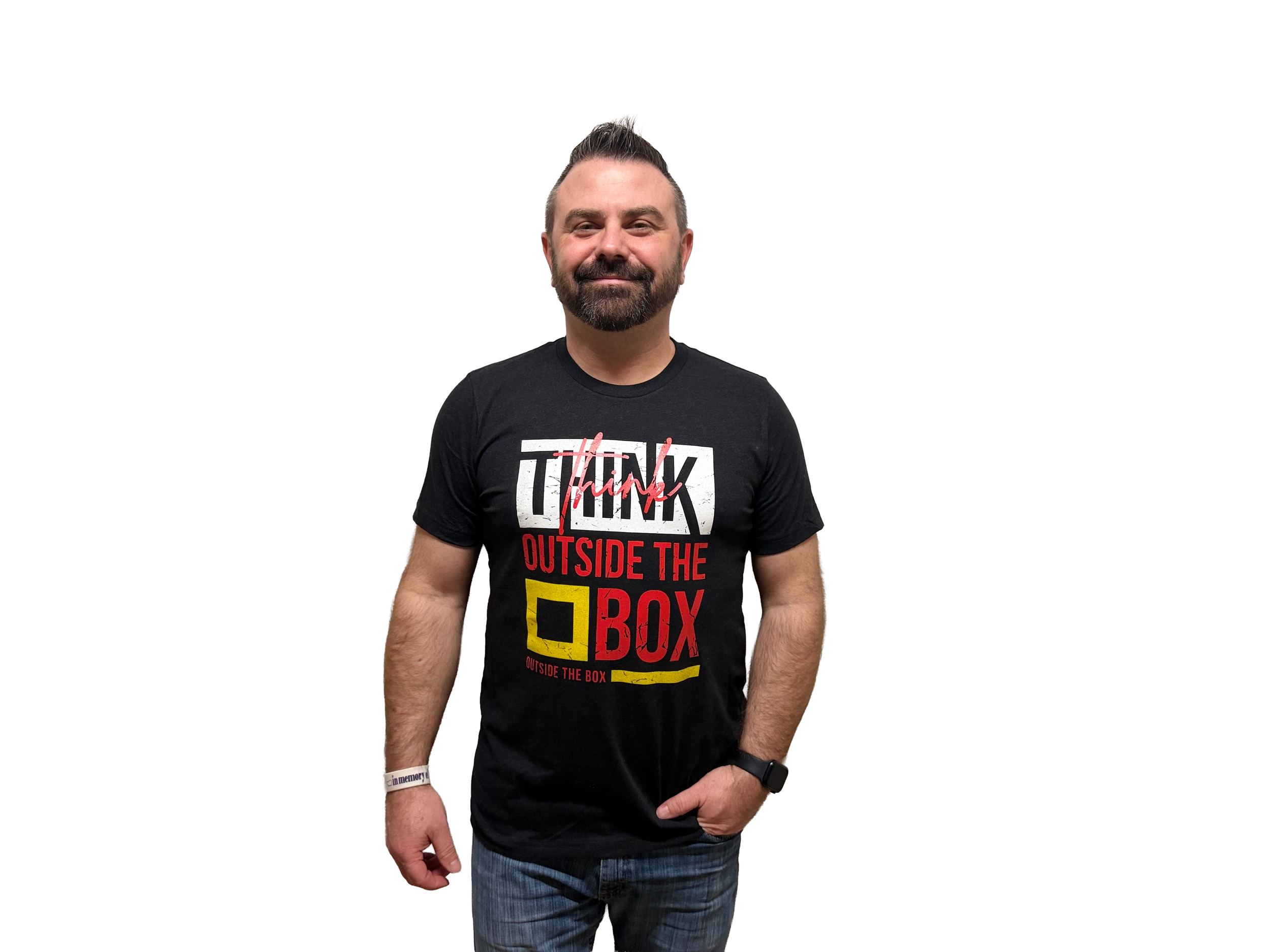 'Think Outside the Box' - Graphic short sleeve T'shirt