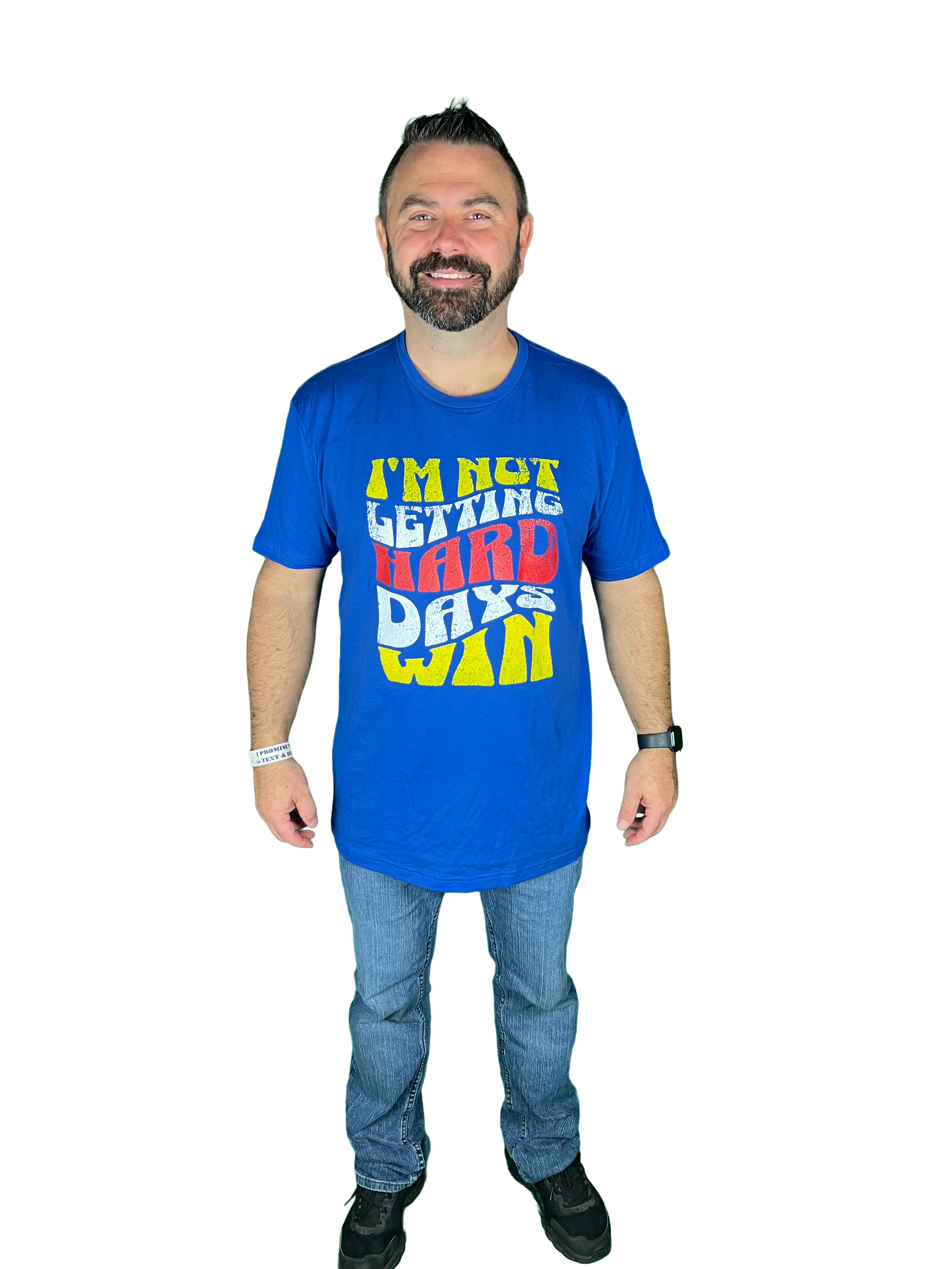 not letting hard days win - T-shirt - royale blue - transparent.png