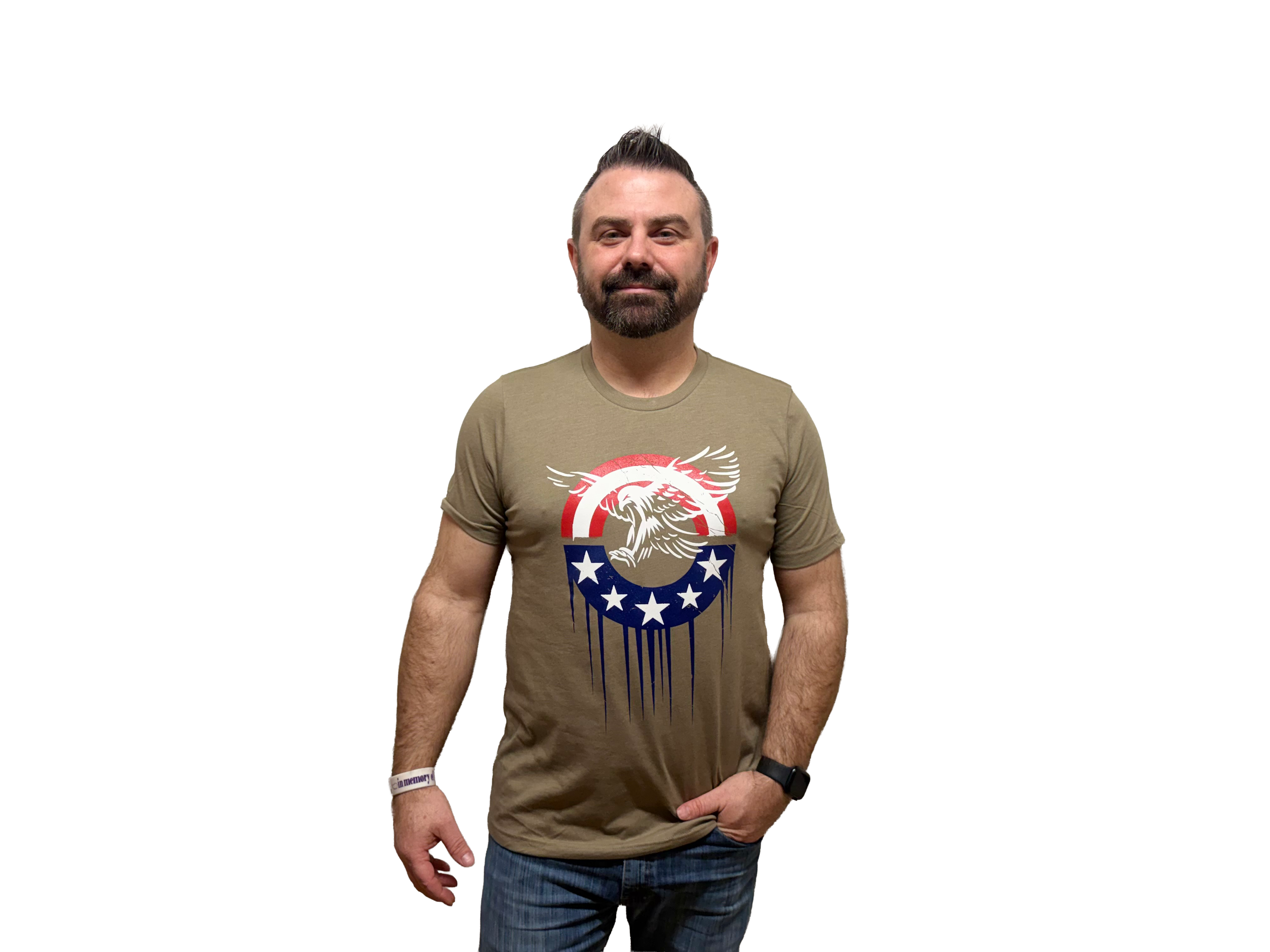 'Eagle with American Sheild' - Graphic short sleeve T-shirt