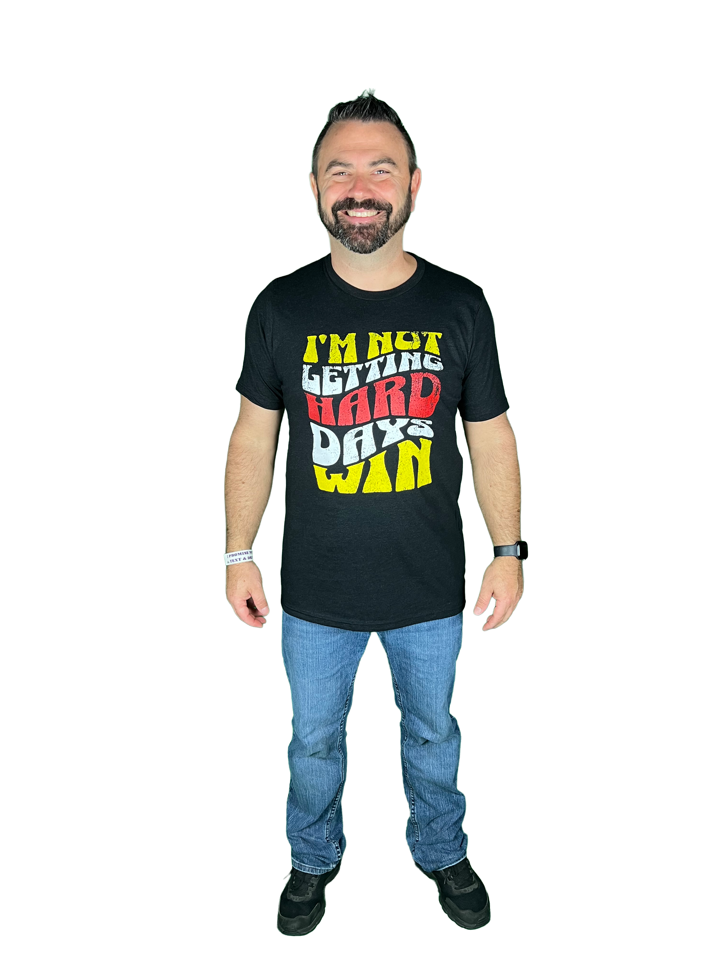 not letting hard days win - T-shirt - black - transparent.png