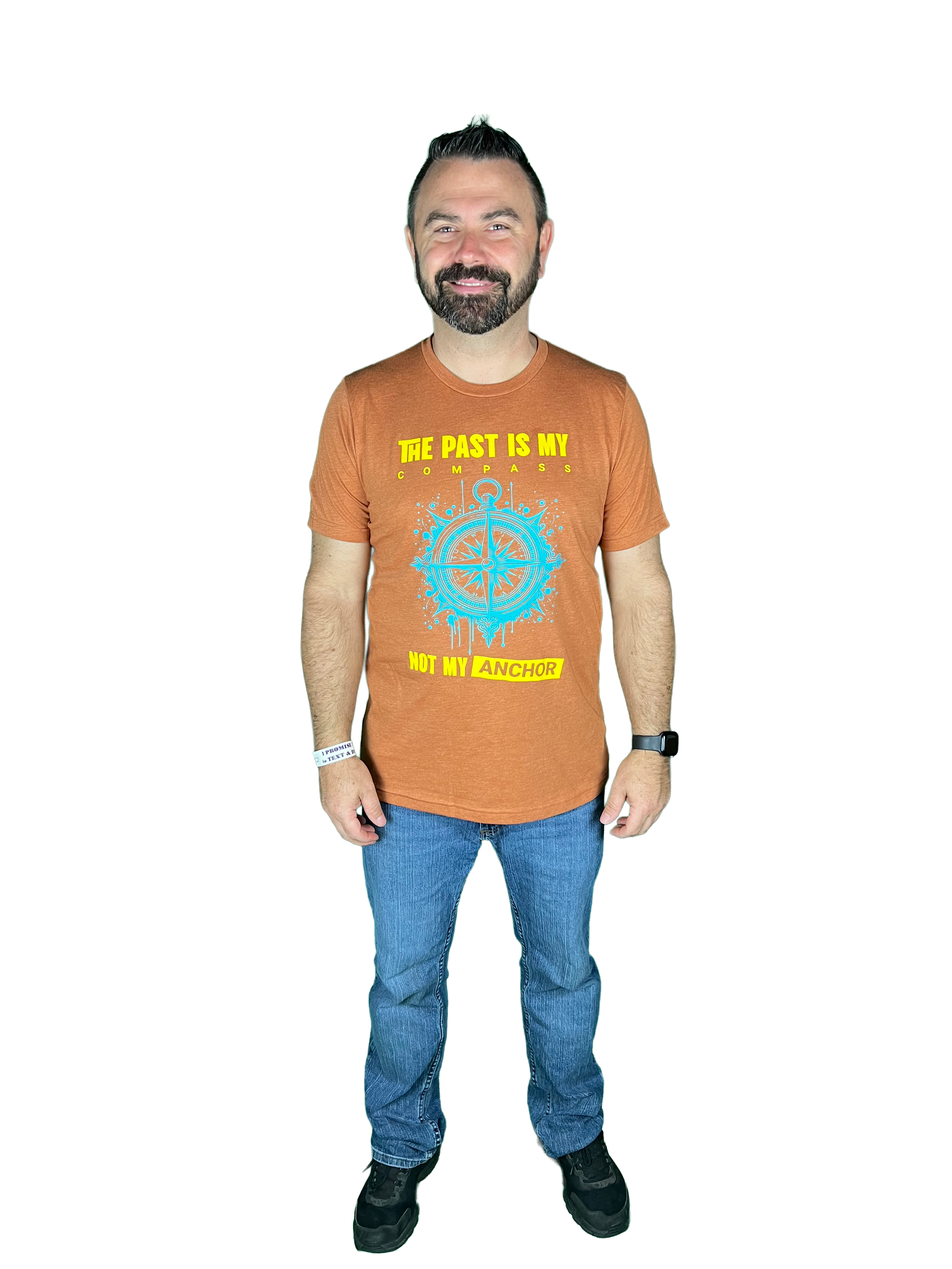 past is my compass - T-shirt - heather autumn - transparent.png
