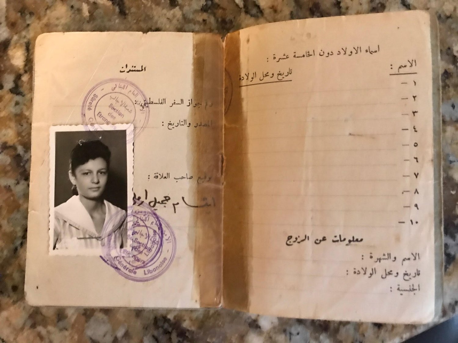 Ibstissam's Palestinian ID