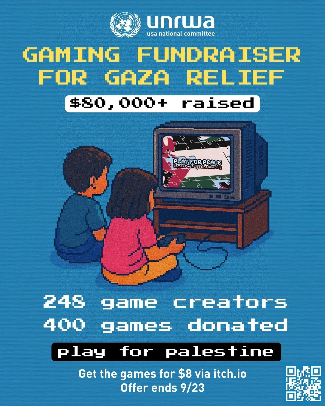 🎮 Gamers, it&rsquo;s time to level up for Palestine. 

A few years ago, the indie gaming community raised nearly $1 MILLION in a single week for UNRWA USA. The movement is back this month with #PlayForPeace: Games for Palestine!

As part of this new