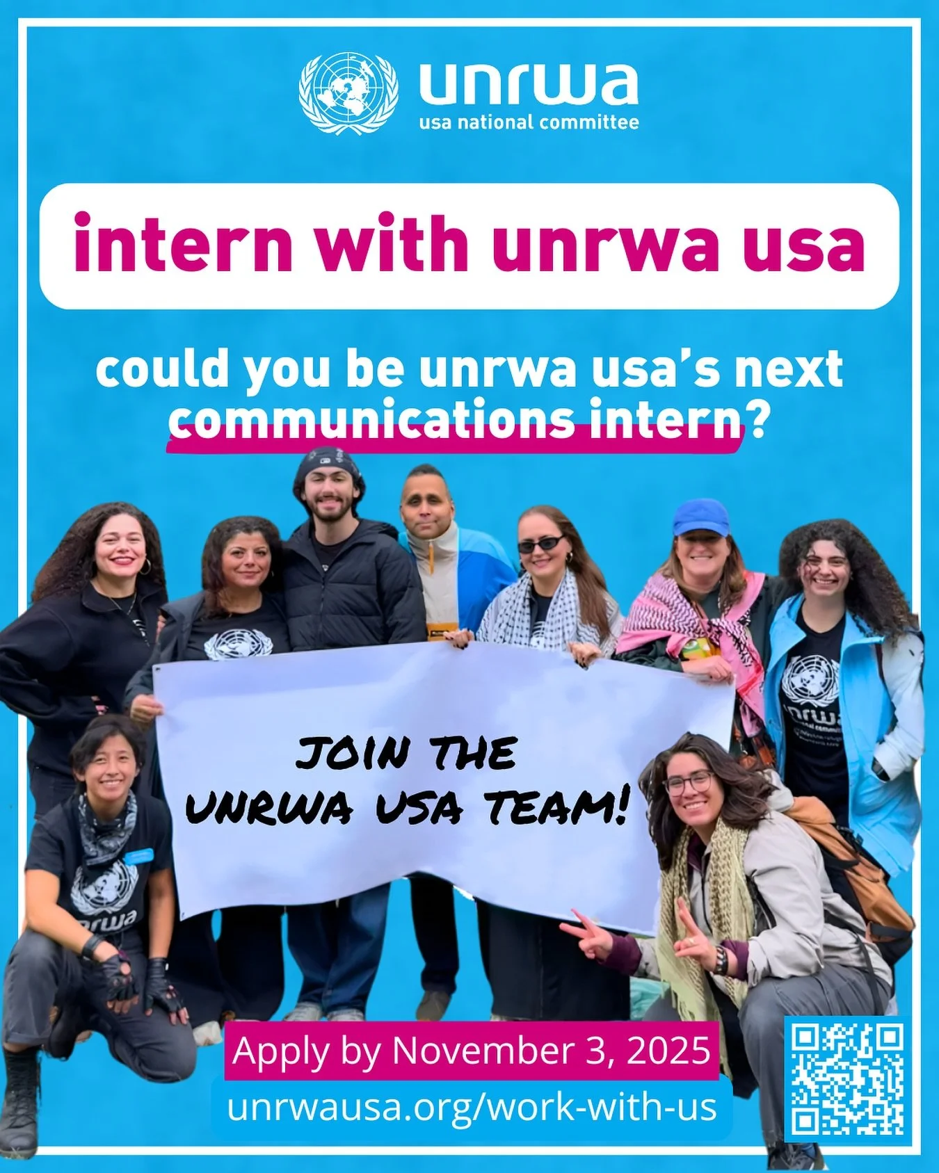 Looking to grow your communications skills, build your portfolio, and make an impact for Palestine refugees? Apply to join UNRWA USA as our next paid, part-time Communications Intern. You&rsquo;ll support and gain hands-on experience across several a