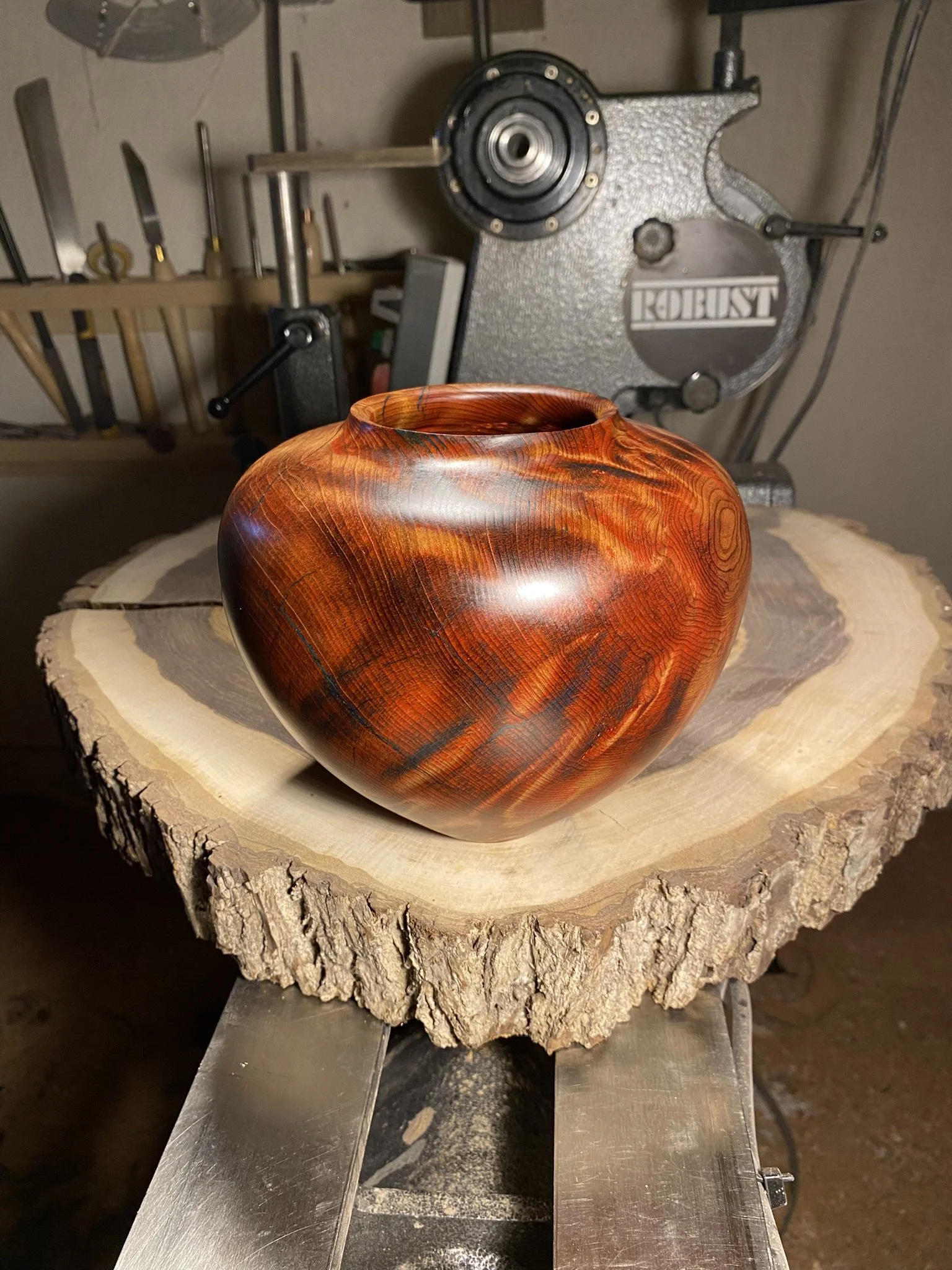 Curly Old Growth Redwood Burl Hollow Form