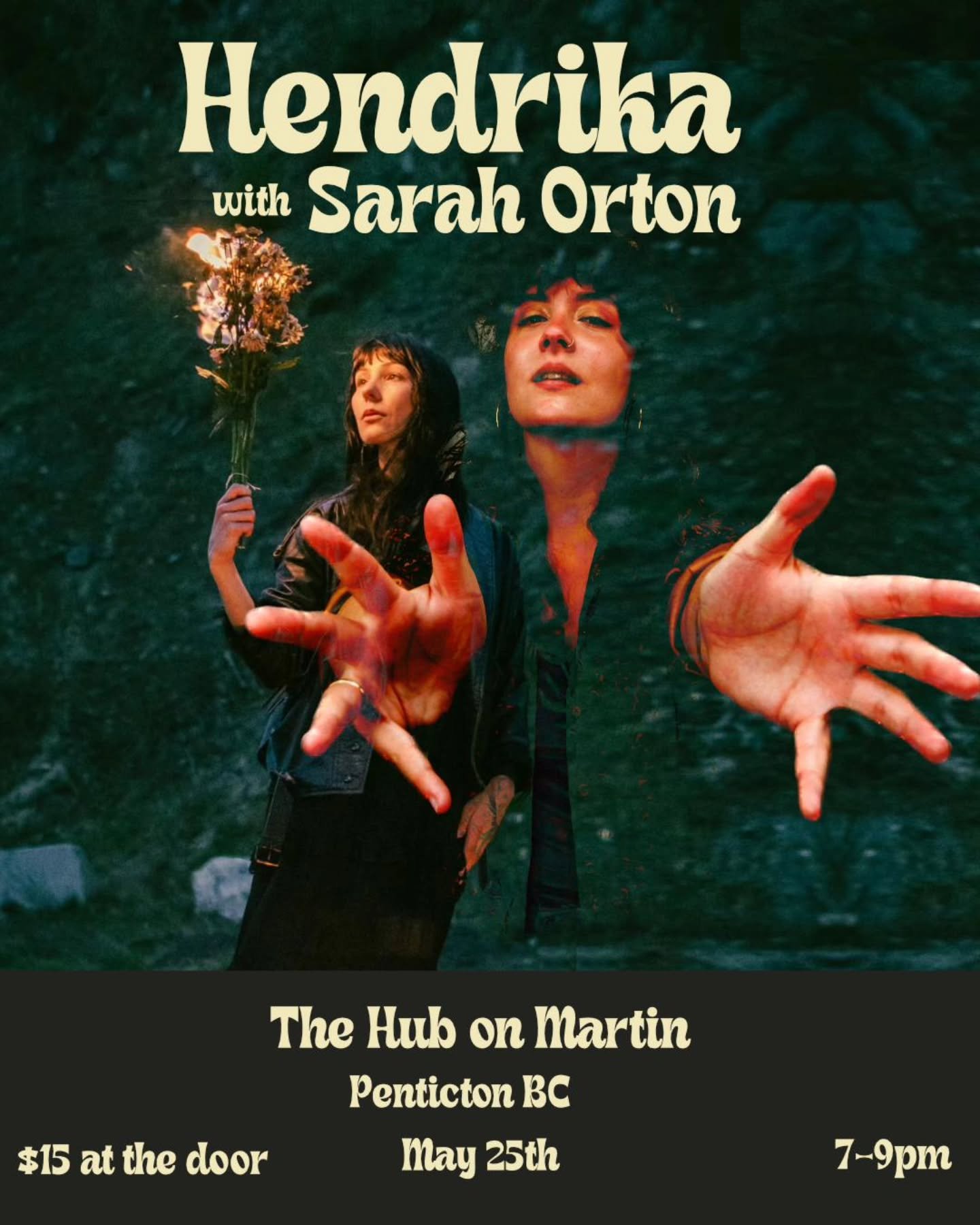 @hendrikamusic_  is casting some spells on her West Coast tour. I'm hopping a few towns over to join her for one. Join us at @thehubonmartin in Penticton next Sunday for a weekend night-cap of powerhouse vocals and electric songwriting.

May 25th
$15