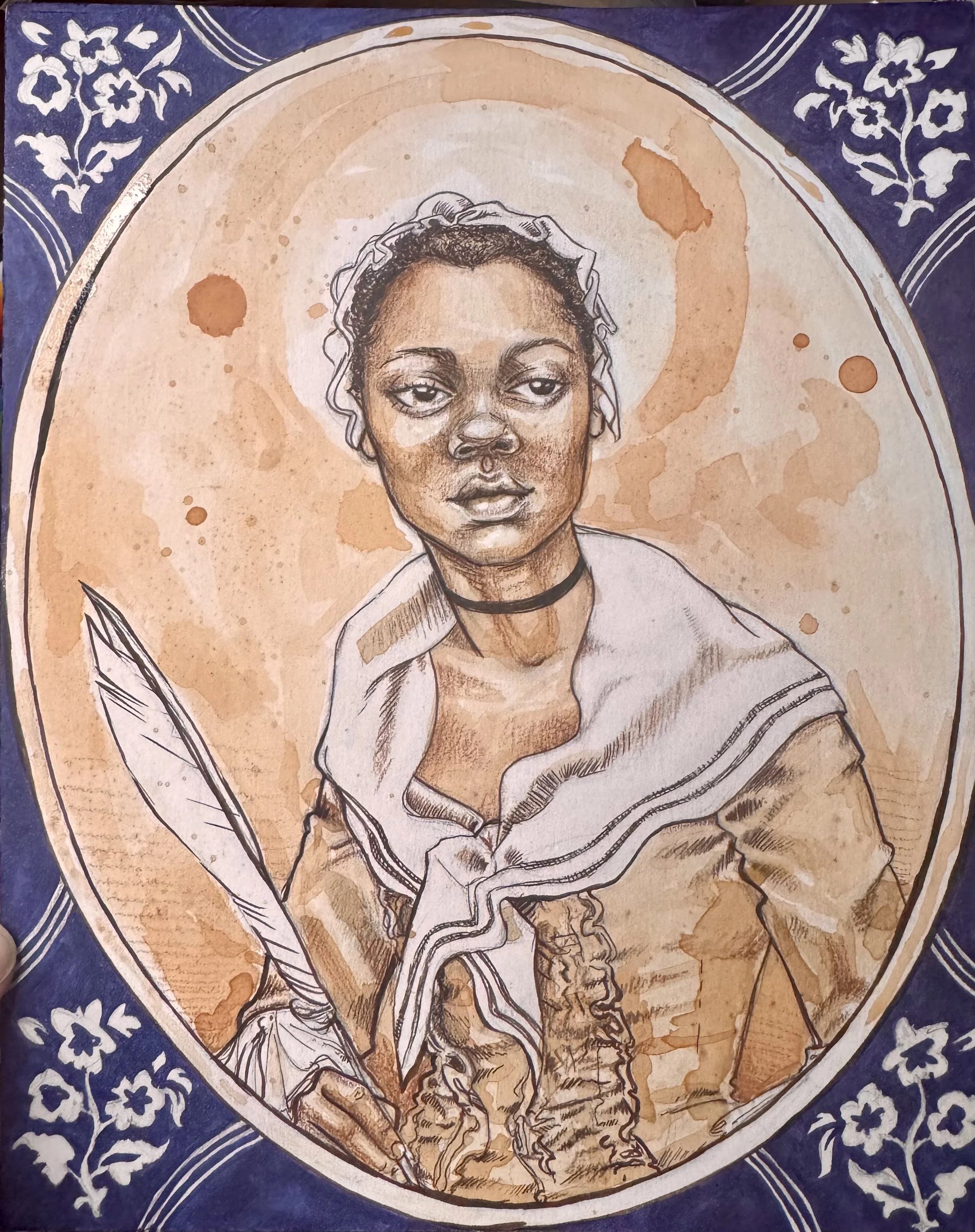 Phillis. 2026. Mixed media on illustration board.