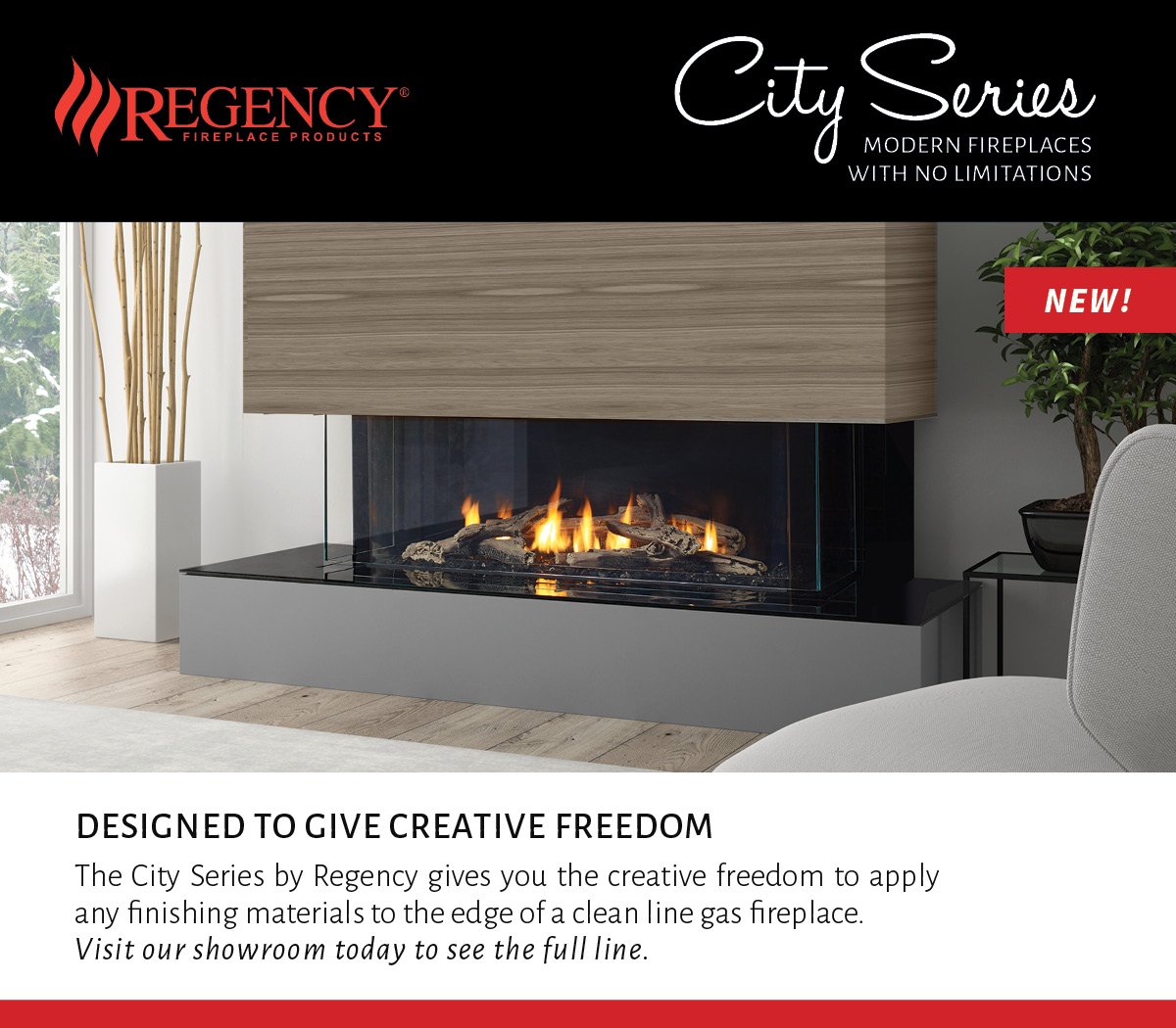 Regency City Series 60 inch gas fireplace — Maui Fire Place