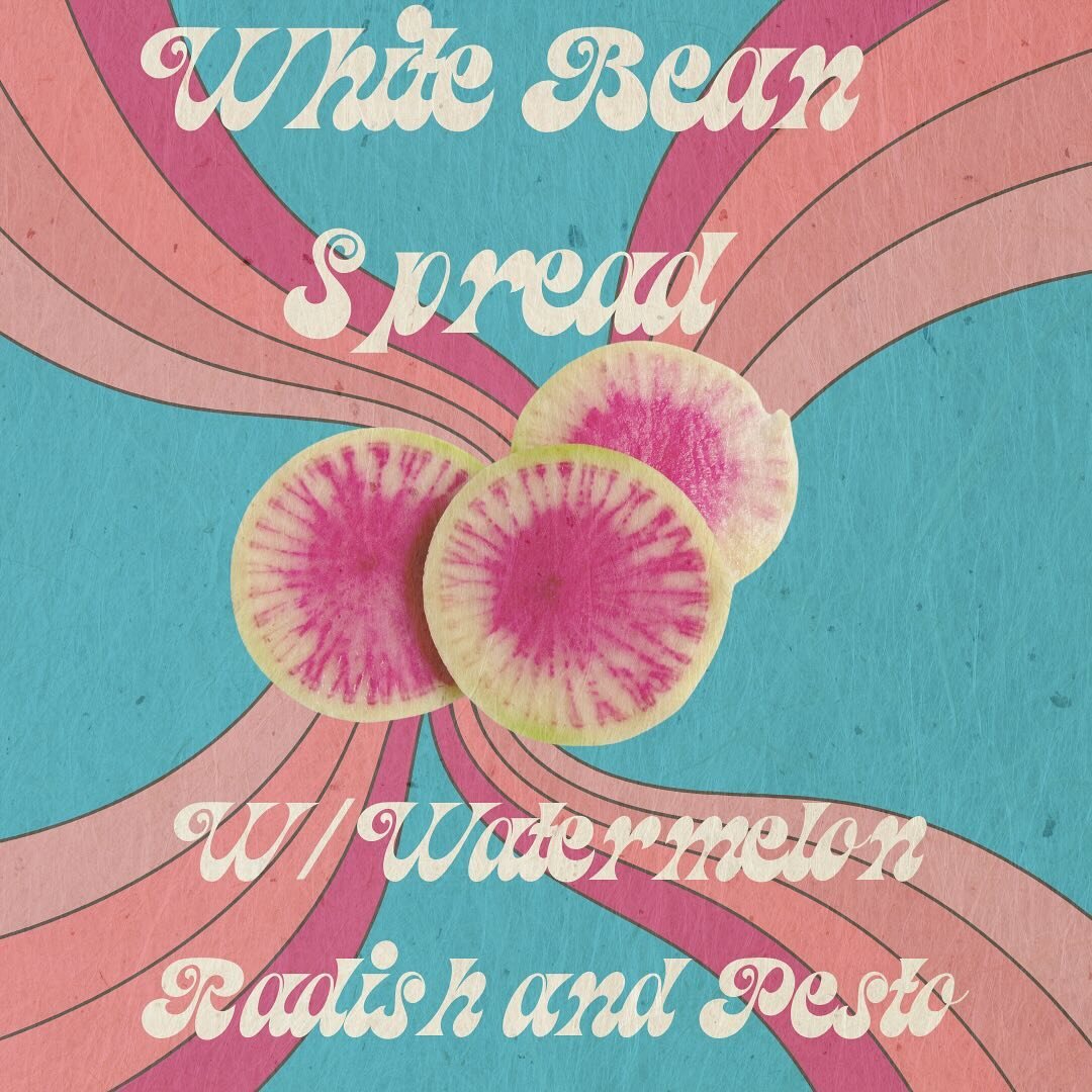 This week&rsquo;s toast @thepuffcoffee 

White Bean Spread
Watermelon Radish
Pesto
On Sesame Bread