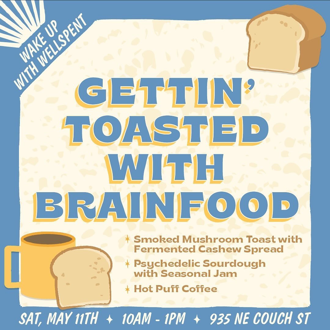 Come out to @wellspentmarket this Saturday for some morning toast! And of coarse @thepuffcoffee. It&rsquo;s my first wellspent event of the year! Lets go!