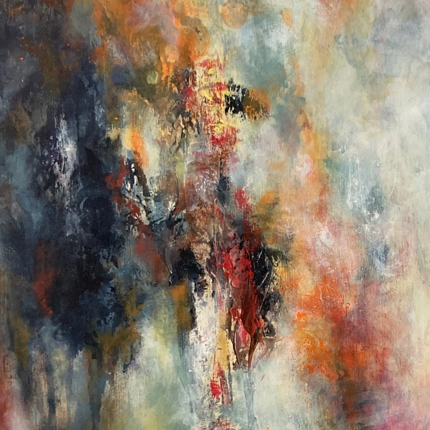 It&rsquo;s been good to be back in the studio. #painting #mixedmedia #vancouverartist #art