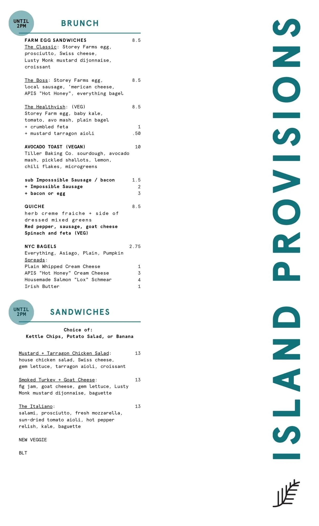 Johns Island — Island Provisions Coffee, Sandwiches, Breakfast, Lunch