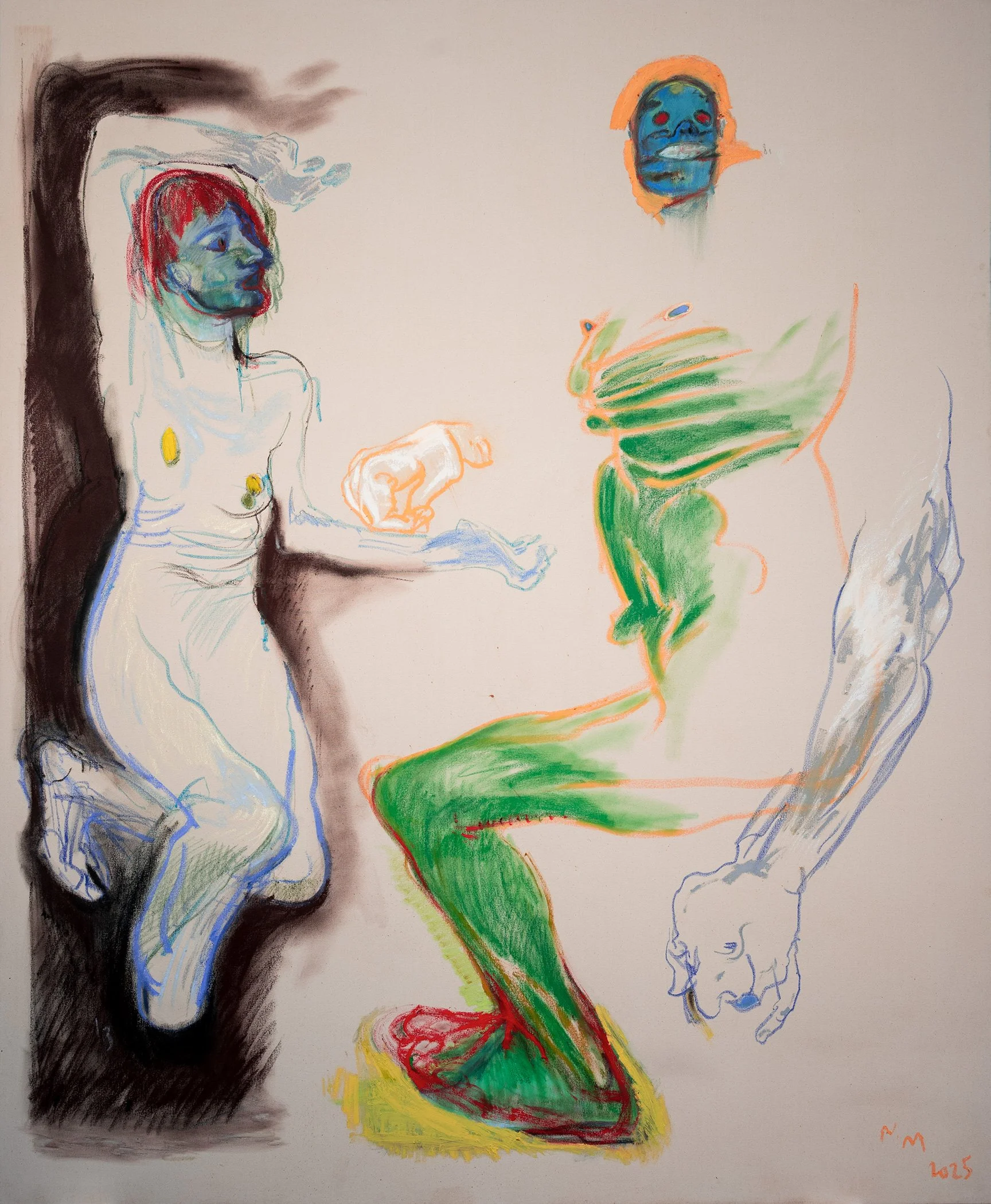 Alive n.6, 2025, 102 1_4 x 68 1_2 in, Oil Stick on Canvas,.jpg