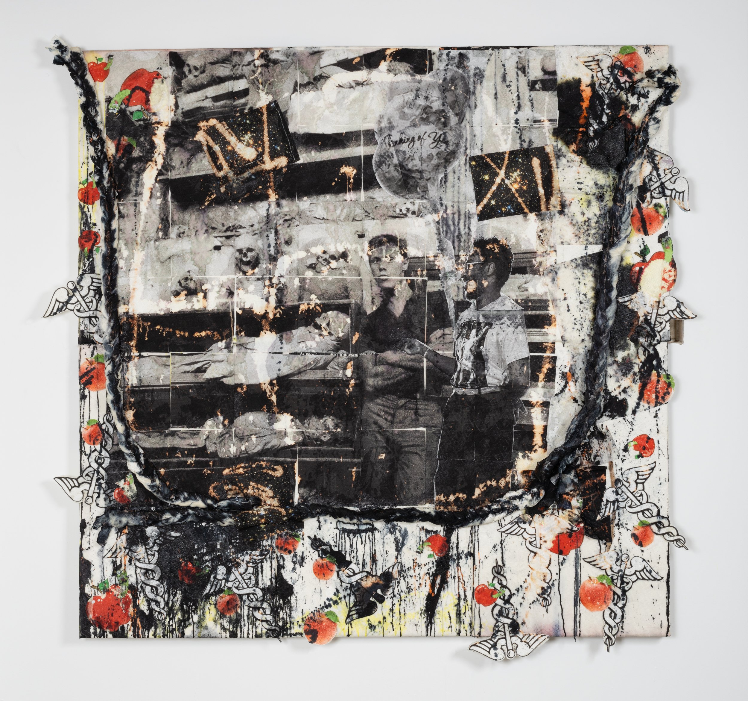 Thinking of You, 1963-2024, 72_ x 72_,Paper Towel on Canvas, fabric dye, bleach, inkjet.jpeg