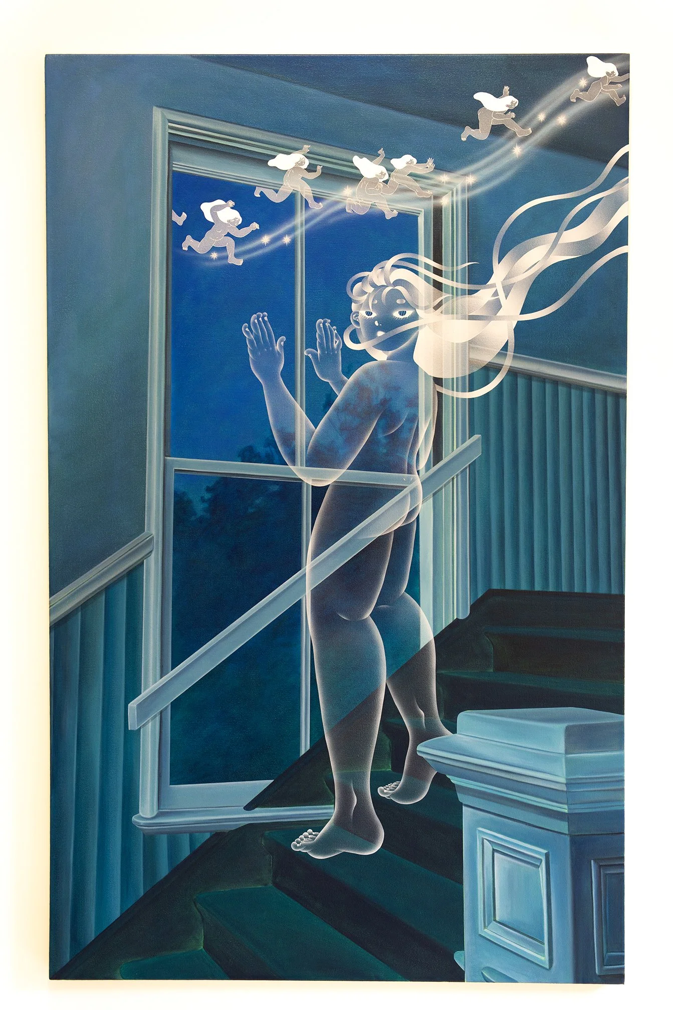 日の出 日の出 _ Dawn At Headlands, 2026 Acrylic & Rhinestone on Canvas 48 x 30 x 1.5 in.jpg