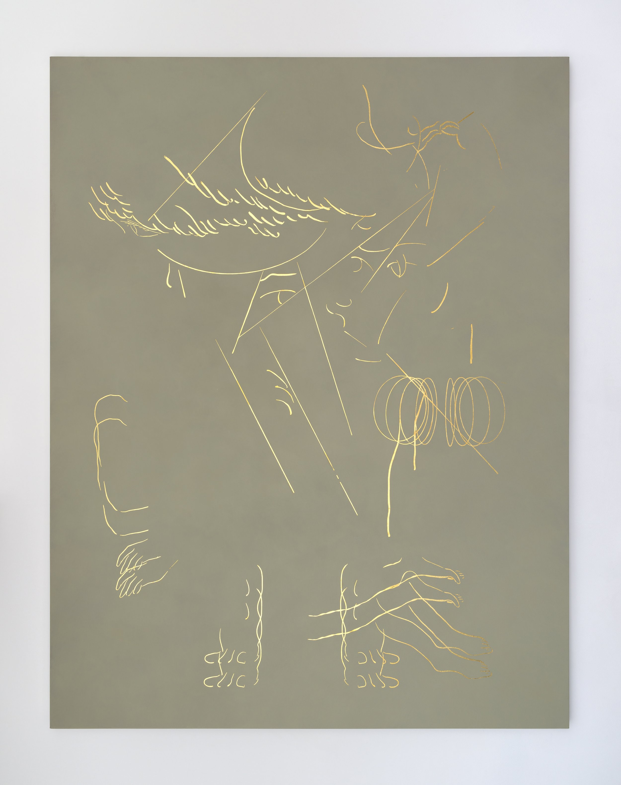 NO MORE OF ME, 2024 (Acrylic and gold leaf on canvas).jpg