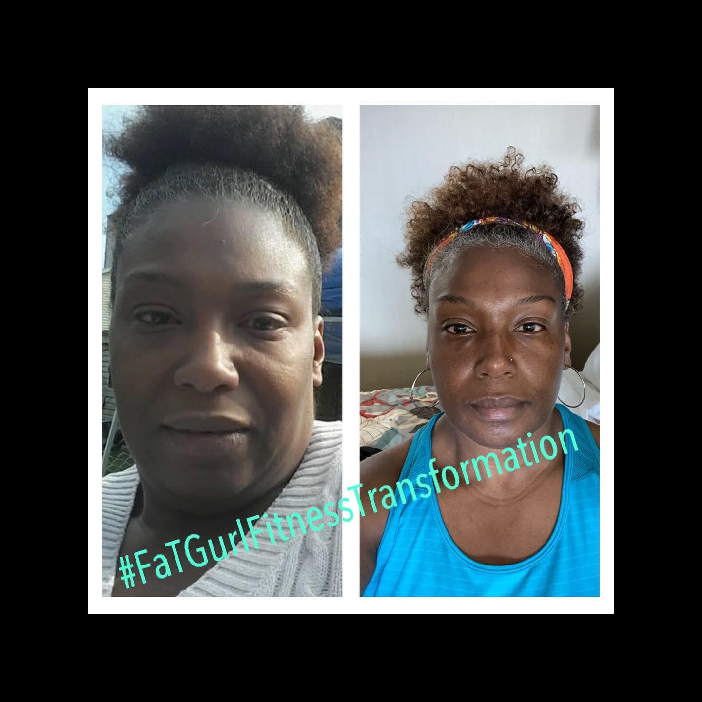 WHAT A DIFFERENCE 5 weeks make! #facetofacefriday #weightlossjourney #weightloss #loseweightnow #fatgurlfitness #healthylifestyle #healthandwellness