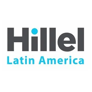 Hillel Latin America logo with the text 'Hillel Latin America' in blue and black.