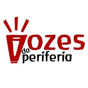 Logo of Fazes da Periferia with a stylized red hand and text in red and black.
