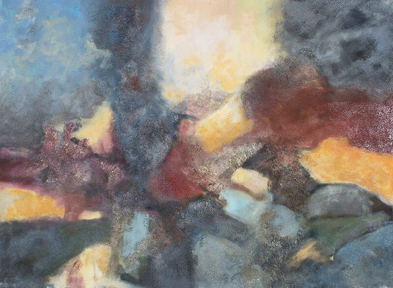 Abstract-Red-Blue-oil-on-linen-40x54-Kurt-Thum