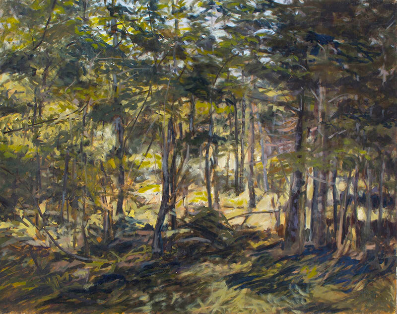Summer-Woods-oil-on-linen-22x48-Kurt-Thum SOLD 🔴