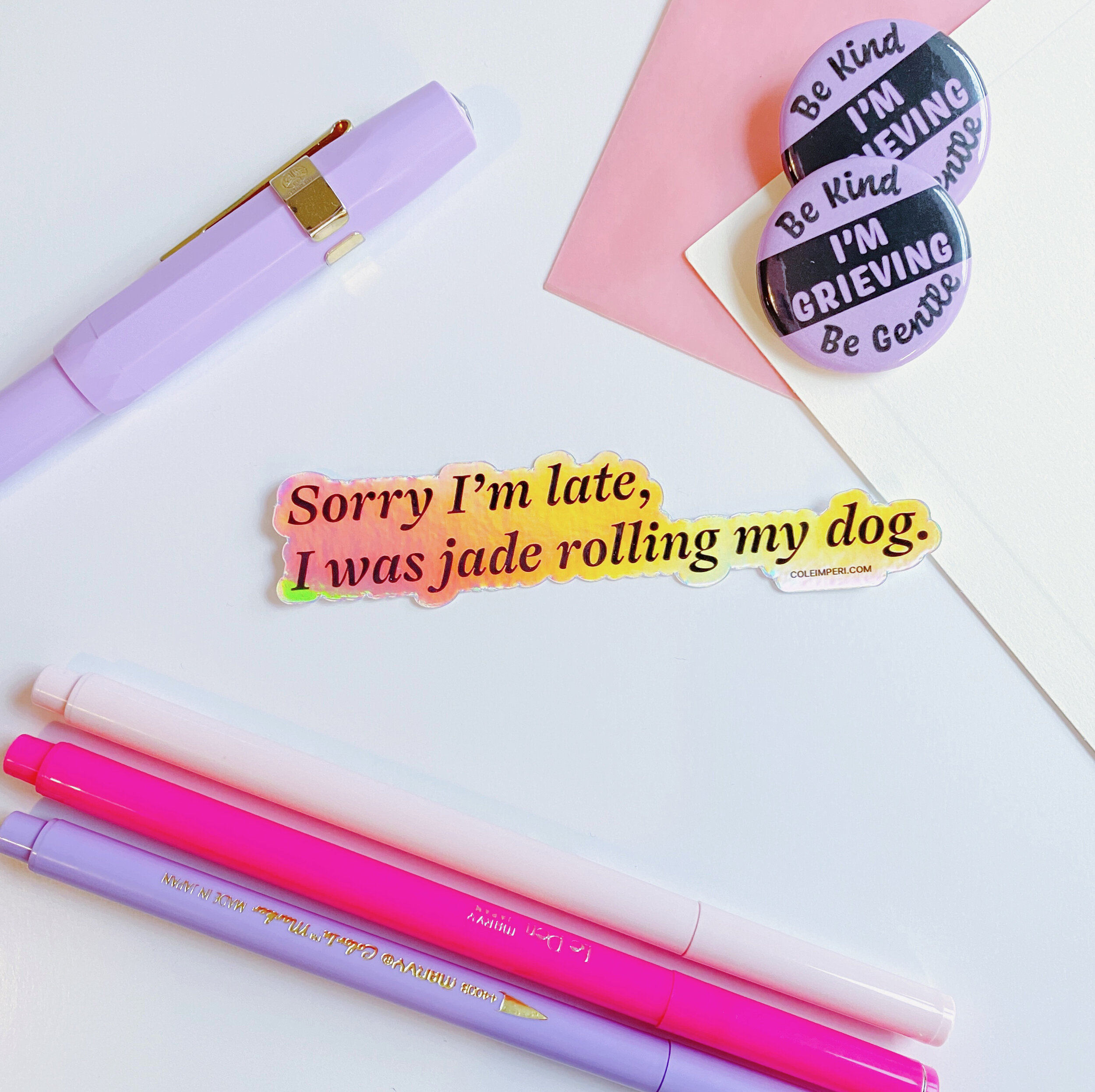 Jade Rolling My Dog Sticker