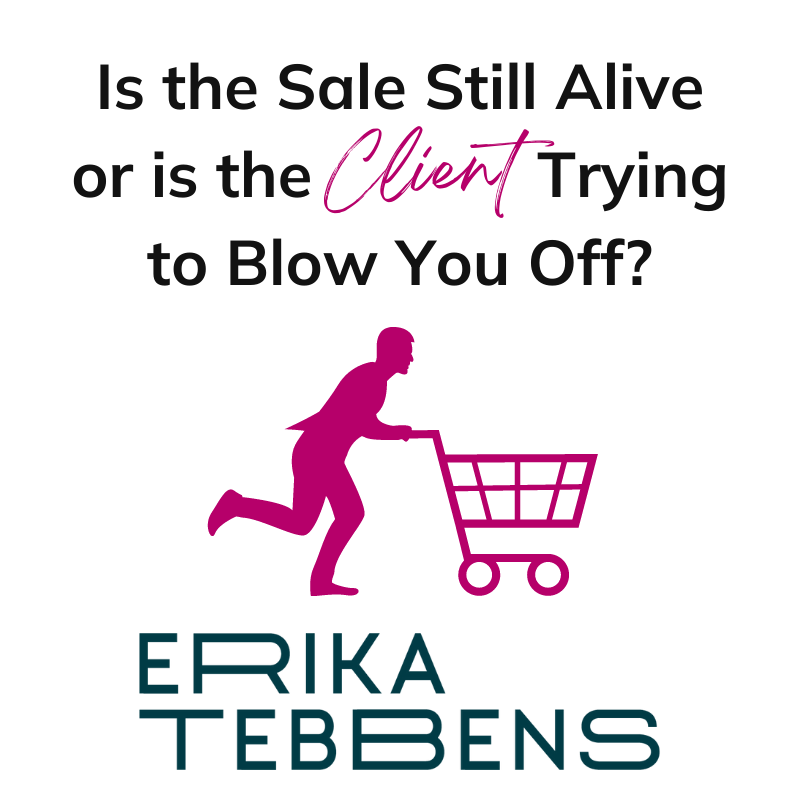 Is the sale still alive or is the client trying to blow you off?